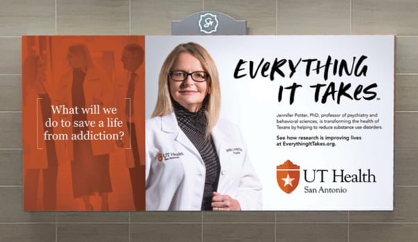 Airport Display for UT Health San Antonio by Ten Adams