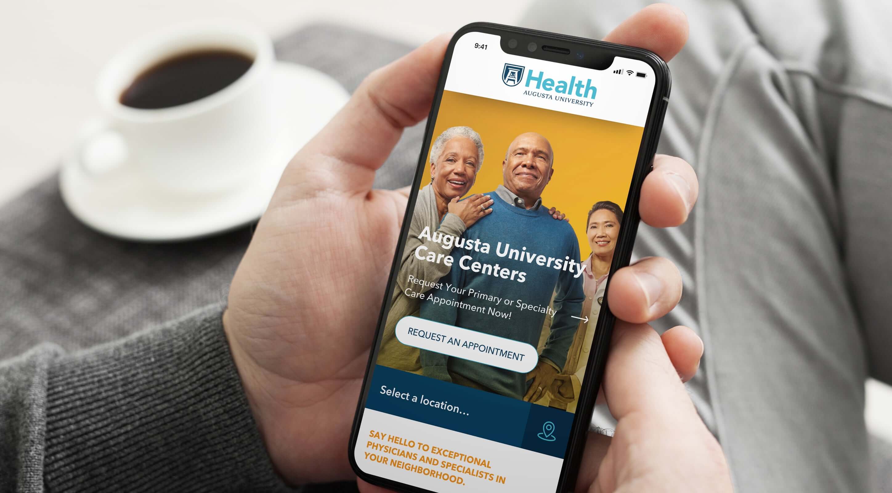 AU Health Mobile website
